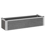 vidaXL Verhoogde plantenbak Grijs 100 x 30 x 22 cm WPC en Aluminium