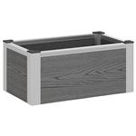 vidaXL Verhoogde plantenbak Grijs 50 x 30 x 22 cm WPC en Aluminium