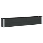 vidaXL Verhoogde plantenbak Zwart 200 x 30 x 36 cm