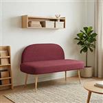 vidaXL Beklede bank met rugleuning Wijnrood 110 x 60 x 76 cm Polyester