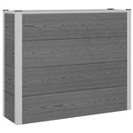 vidaXL Verhoogde plantenbak Grijs 100 x 30 x 22 cm WPC en Aluminium
