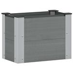 vidaXL Verhoogde plantenbak Grijs 50 x 30 x 36 cm
