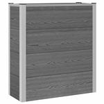vidaXL Verhoogde plantenbak Grijs 75 x 30 x 22 cm WPC en Aluminium