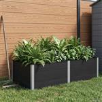 vidaXL Verhoogde plantenbak Zwart 200 x 100 x 54 cm