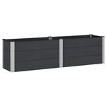 vidaXL Verhoogde plantenbak Zwart 200 x 50 x 54 cm