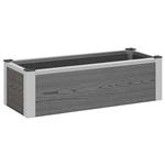 vidaXL Verhoogde plantenbak Grijs 75 x 30 x 22 cm WPC en Aluminium