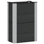 vidaXL Verhoogde plantenbak Zwart 50 x 30 x 72 cm