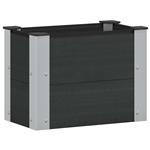 vidaXL Verhoogde plantenbak Zwart 50 x 30 x 36 cm