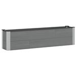 vidaXL Verhoogde plantenbak Grijs 150 x 30 x 36 cm