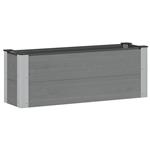 vidaXL Verhoogde plantenbak Grijs 100 x 30 x 36 cm
