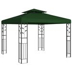 vidaXL Paviljoen 3 x 3 x 2,68 m Groen Polyester en staal