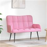 vidaXL 2-Zits Sofa Roze 115 x 61 x 87 cm Stof