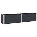 vidaXL Verhoogde plantenbak Zwart 250 x 50 x 54 cm