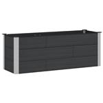 vidaXL Verhoogde plantenbak Zwart 150 x 50 x 54 cm