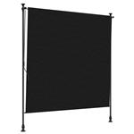 vidaXL Buiten Rolgordijn Zwart 200 x 270 cm