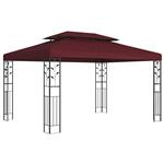vidaXL Paviljoen 3,97 x 2,96 x 2,68 m Wijnrood Polyester en staal