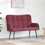 vidaXL Twee Persoons Sofa Wijnrood 115 x 61 x 87 cm Stof