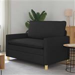vidaXL Bank Zwart 126 x 81 x 87,5 cm Stof