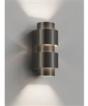 Wandlamp Hipp Design Simar Half Rond PVD Gunmetal 3000K Dimbaar IP44