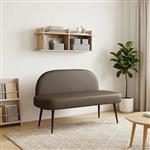 vidaXL Beklede bank met rugleuning Grijs 110 x 60 x 76 cm Kunstleer