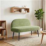 vidaXL Beklede bank met rugleuning Lichtgroen 110 x 60 x 76 cm Fluweel