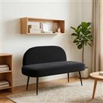vidaXL Beklede bank met rugleuning Zwart 110 x 60 x 76 cm Fluweel