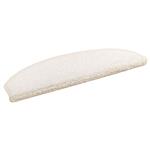 vidaXL Zelfklevende Trapmatten Halfrond 15 pcs Wit 80 x 24,5 x 3,5 cm