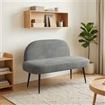 vidaXL Beklede bank met rugleuning Donkergrijs 110 x 60 x 76 cm