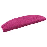 vidaXL Zelfklevende Trapmatten Halfrond 15 pcs Roze 80 x 24,5 x 3,5 cm