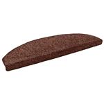vidaXL Zelfklevende Trapmatten 15 pcs Bruin 80 x 24,5 x 3,5 cm