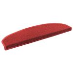 vidaXL Zelfklevende Trapmatten Halfrond 15 pcs Rood 80 x 24,5 x 3,5 cm