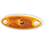 5 stuks Hella Zijmarkering LED Ovaal Opbouw Oranje-Wit Frame
