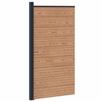 vidaXL Hekpaneel WPC en Aluminium Bruin