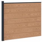 vidaXL Hekpaneel WPC en Aluminium Bruin