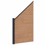 vidaXL Hekpaneel WPC en Aluminium Bruin