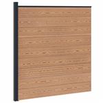 vidaXL Hekpaneel WPC en Aluminium Bruin