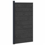 vidaXL Hekpaneel WPC en Aluminium Zwart