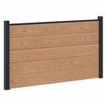 vidaXL Hekpaneel WPC en Aluminium Bruin