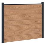vidaXL Hekpaneel WPC en Aluminium Bruin