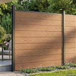 vidaXL Hekpaneel WPC en Aluminium Bruin