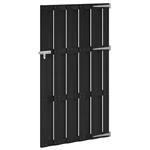 vidaXL Tuinpoort 100 x 180 cm WPC en Aluminium Zwart