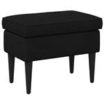 vidaXL Voetenbank Zwart 55 x 35 x 41 cm Fluweel