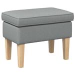vidaXL Voetenbank Lichtgrijs 55 x 35 x 41 cm Stof