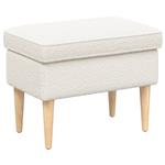 vidaXL Voetenbank Crèmekleurig 55 x 35 x 41 cm Bouclé
