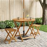 vidaXL Inklapbare tuintafel Naturel Ø90 x 75 cm Massief Acaciahout