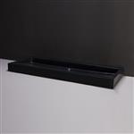 Wastafel Forzalaqua Palermo Graniet Gezoet 2 Kraangaten Zwart 120,5x51,5x9 cm