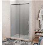 Nisdeur Lacus La Maddalena 130x210 cm Schuifdeur 8mm Helder Glas RVS