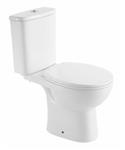 Duoblok Toilet Wiesbaden Brady Staand Rimless AO Met Toiletzitting Glans Wit