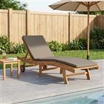 vidaXL Ligstoel Bruin en Taupe Polyester