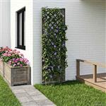 vidaXL Trellis met Spike Grijs 43 x 6 x 165 cm PP